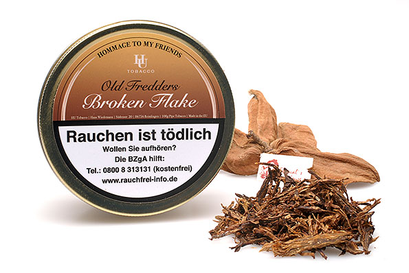 HU-tobacco Old Fredder's Broken Flake Pfeifentabak 100g Dose HU-tobacco Old Fredder's Broken Flake Pfeifentabak 100g Dose
